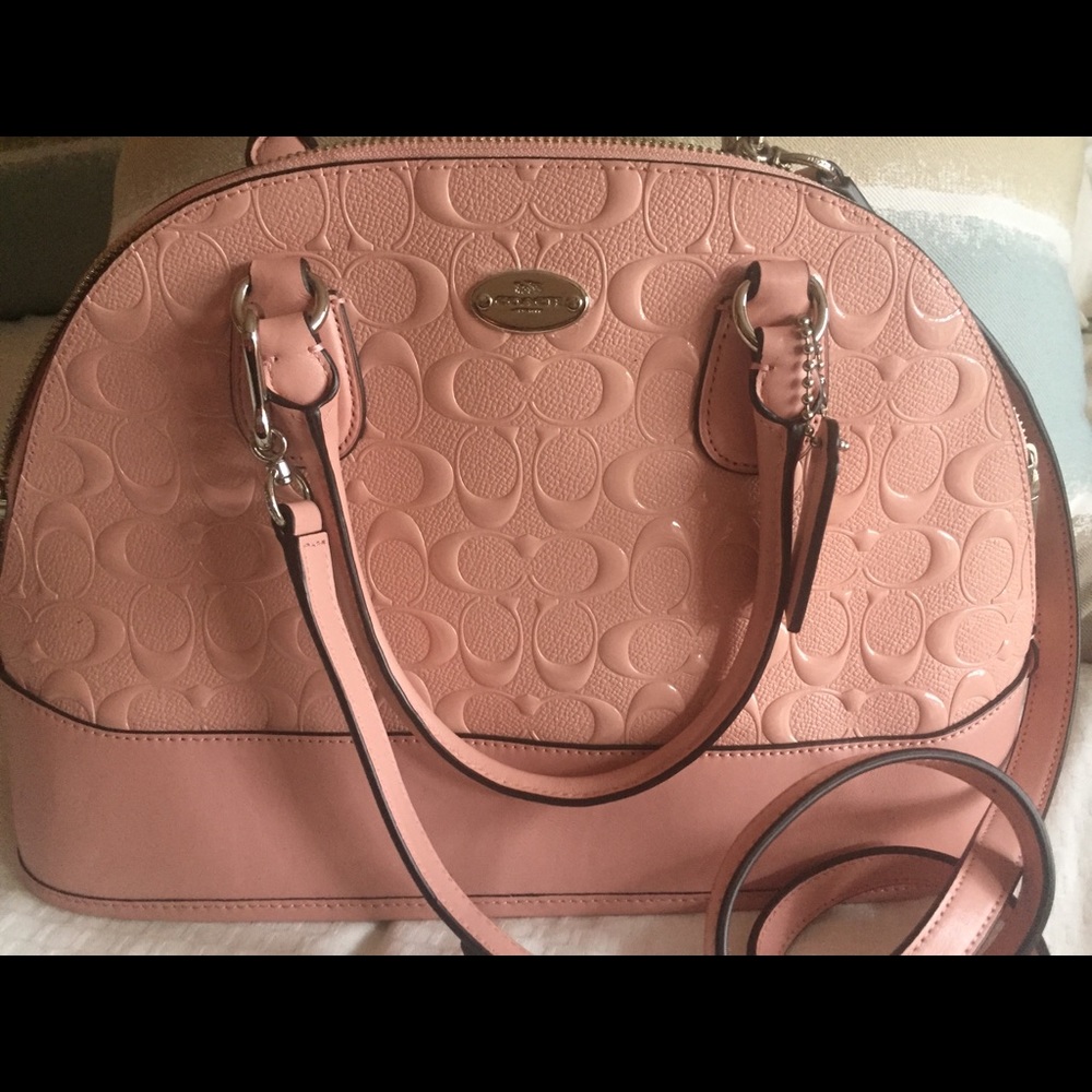 NEW Cora Blush COACH embossed dome Satchel purse - Picture 4 of 4